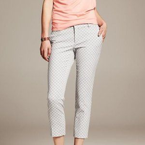 Grey and White Banana Republic Hampton Pant